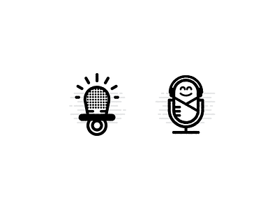 BabbleCast icon illustration logo microphone pacifier podcast vector