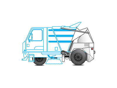 Sqweeps city clean illustration machine street sweeper tires vector vehicle