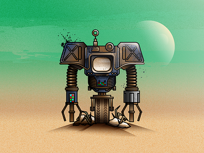 Securitron bethesda fallout illustration new vegas robot securitron vector video games