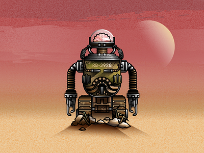 Robobrain bethesda fallout illustration robobrain robot vector video games