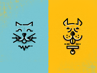 CatDog animals bark cat dog friends icons illustration meow pets vector