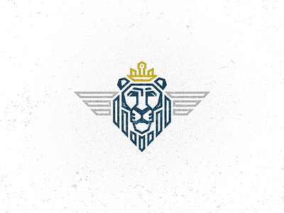 Leo icon illustration lion logo mark vector wings