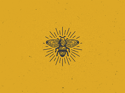 Honey Bae bee branding honey icon illustration jar label logo vector