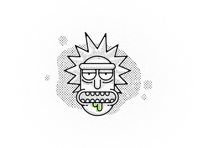 Sick Rick icon illustration rick rick and morty toons vector