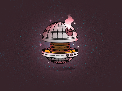 Death Star Grille beef branding burgers cookout death star grill illustration meat space star wars stars vector