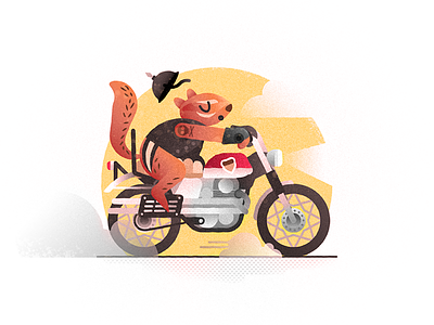ChipPUNK 52weeks bike challenge chipmunk helmet honda illustration motorcycle rodent tattoo vector vroom