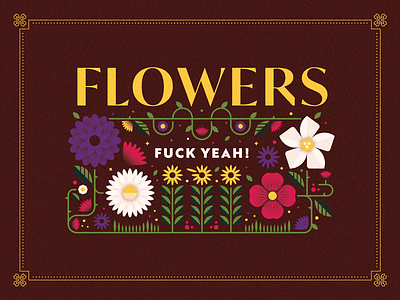(Flow)er Budz design flowers illustration nature outdoors pollen spring thorns typography vector vines