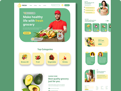 Home page- Fruit and vegetable online shop design fruit fruit and vegetable online shop ui ux vegetable
