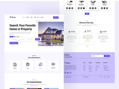 Real estate landing Page app branding design graphic design illustration landing page logo tshirt design ui