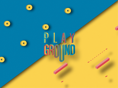 Wix Playoff: Take the Playground character gif pinball playground rebound shapes simple text animation typography
