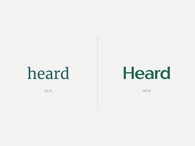Heard Logo | Before & After branding identity logo rebrand