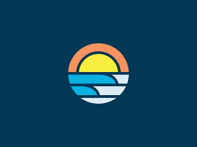 Orange County barrel circle county icon logo ocean orange sun sunset surf tube waves