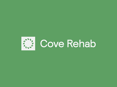 Cove Rehab - Main Logo clean health identity leaf logo
