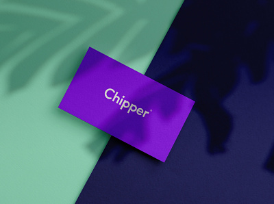 Chipper Biz Card business card finance logo sans serif simple violet