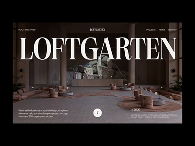 Loftgarten – 001 animation architecture bold design editorial inspiration minimal trend web webgl