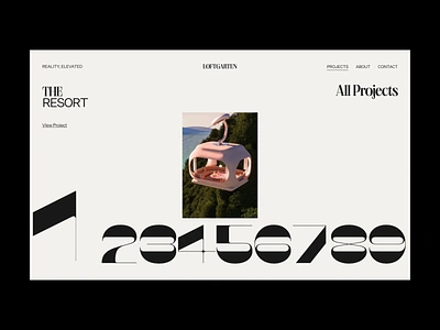 Loftgarten – 002 animation bold brutalism design inspire interactive minimal trend ux webgl