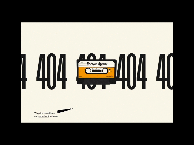 Déplacé Maison - 404 404 bold brutalism colors design illustration inspiration minimal notfound ui web