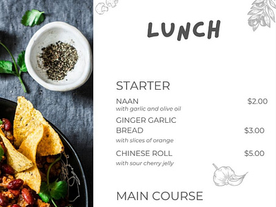 Menu-lunch