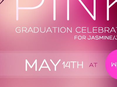 Pretty in Pink Grad Celebration Flyer