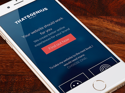 That Genius Email Capture Launch mobile webdesign