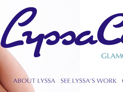 Lyssa Cole Logo blue glamour identity logo model navigation purple