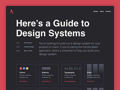 A Guide to Design System blog design helvetica portfolio system website