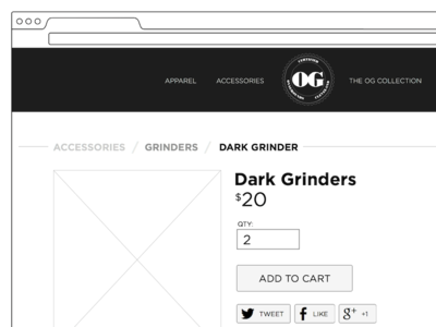 Store Detail Wireframes