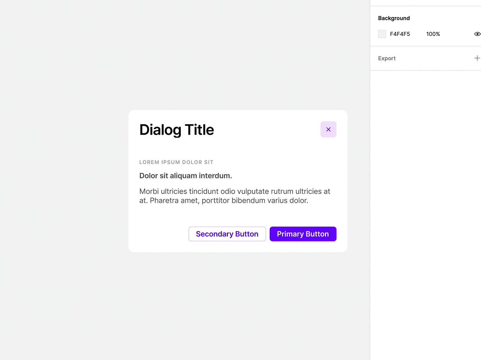 Responsive Dialog Component in Figma 💭 component figma interactive library mui react