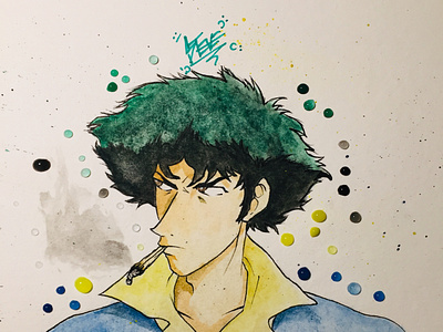 Watercolor Cowboy Bebop