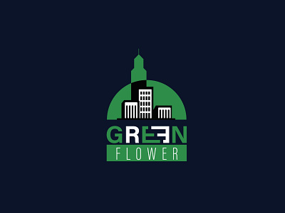 Green Flower branding design designers graphic design illustration illustrator logo logo challenge typography vector