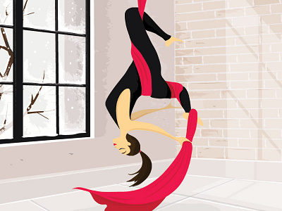 Aerial Dancer @flat @illustration @minimal