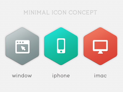 Minimal Hexagon Icons apple hexagon icons imac iphone macbook minimal photoshop psd vector window