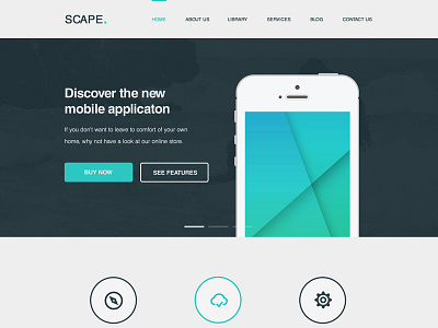 Scape Turqoise adobe photoshop landing page psd responsive template theme user interface ux design webdesign wordpress