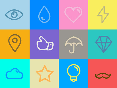 Beauty Line Icons adobe photoshop cloud download gridbased iconfont line icons psd stroke icons vector icons