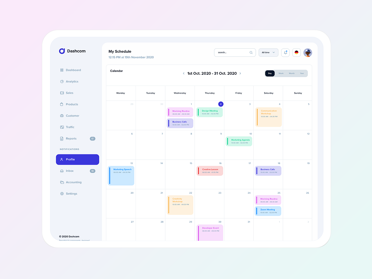 Schedule Management by KL-Webmedia on Dribbble