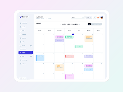 Schedule Management calendar dashboard inbox interface manager profile project schedule schedule app task ui design ui kit webapp