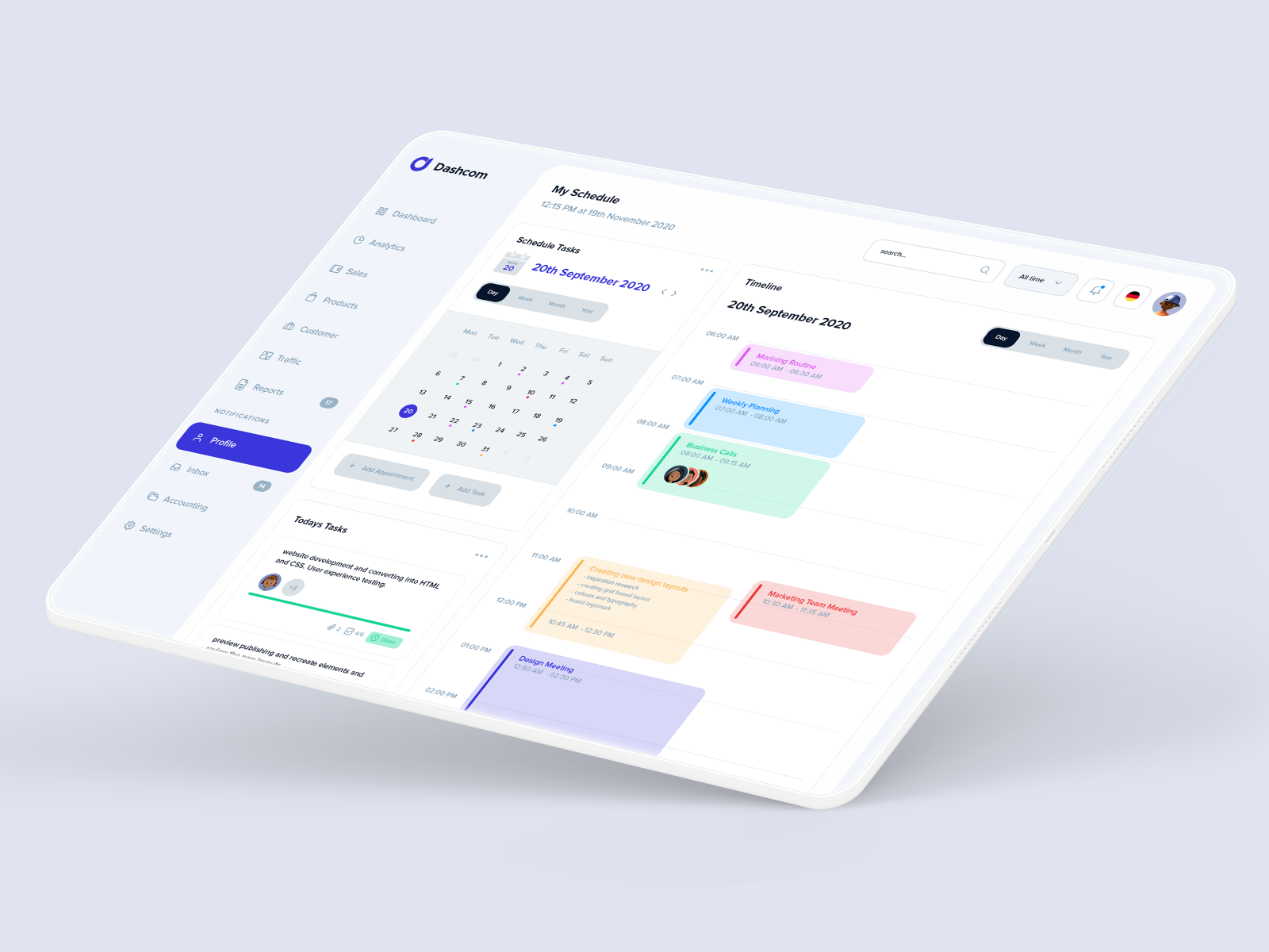 Task Schedule by KL-Webmedia on Dribbble