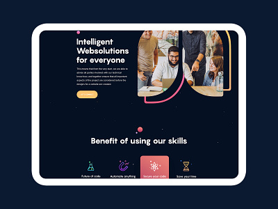 Websolution & Skills agency development landing page design productivity website design website design company websolution work in progress workspace