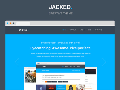 Jacked - Creative Template adobe photoshop agency creative psd responsive template themeforest user interface webdesign wordpress