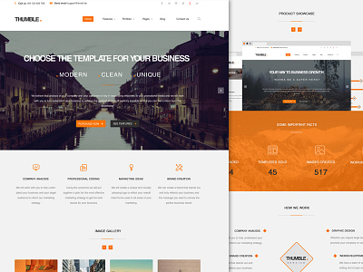 Thumble Wordpress Theme agency bootstrap creative design layout photoshop psd template theme webdesign wordpress