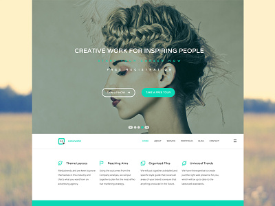 Highwire - Landing Page Template agency bootstrap creative html theme inspiration landing page psd layout template theme wordpress
