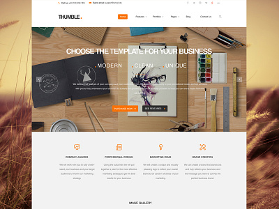 Thumble - Creative Wordpress Theme bootstrap corporate design layout portfolio template themeforest wordpress theme