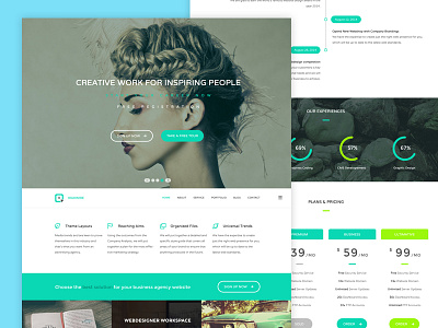 It´s getting live agency bootstrap creative design layout photoshop psd template theme webdesign wordpress