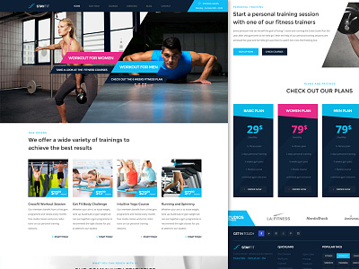 Stayfit - Fitness Template aerobic crossfit fitness gym health psd template swimming theme trainers yoga