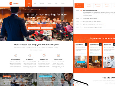 Meeting, Events & Conference Template conference convention corporate creative event landing meeting psd template seminar speakers theme webin