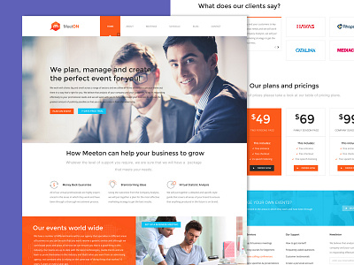 Meeting, Events & Conference Template agency conference corporate creative event landing meeting psd template seminar speakers theme webinar