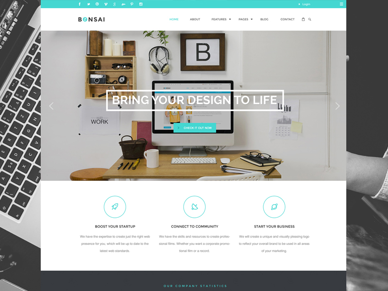 Bonsai Landing Page by KL-Webmedia on Dribbble