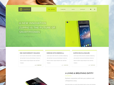 Zuppio Landing Page design landing page mobile smartphone ui design webdesign website presentation wordpress theme