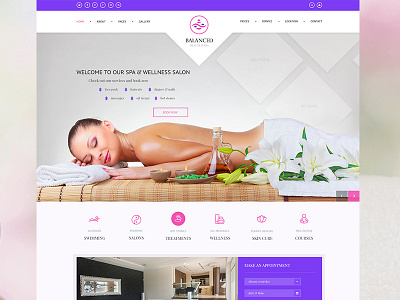 SPA & Wellness Template design landing page spa ui design webdesign website presentation wellness wordpress theme