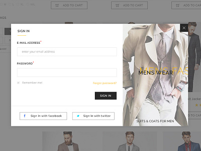 Shop Login Modal